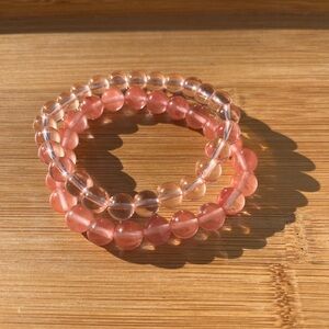 Rose Quartz Glass Beads